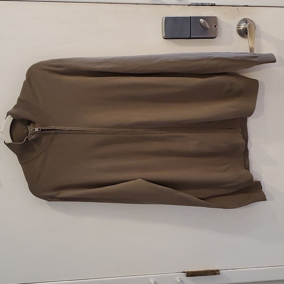 Cerruti 1881 Light Olive Green Full Zip Maglia Tricot Cardigan XXL NWT - Picture 2 of 9